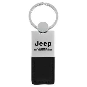 Jeep Grand Cherokee Keychain & Keyring - Duo Premium Black Leather