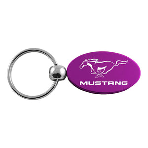 Ford Mustang Keychain & Keyring - Purple Oval