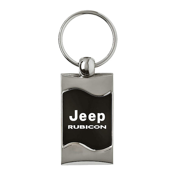 Jeep Rubicon Keychain & Keyring - Black Wave