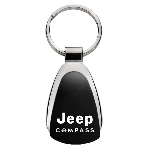Jeep Compass Keychain & Keyring - Black Teardrop