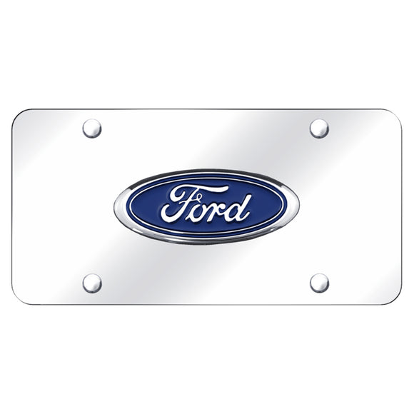Ford Logo Chrome on Chrome Plate