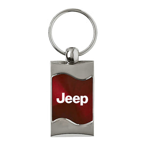 Jeep Keychain & Keyring - Burgundy Wave