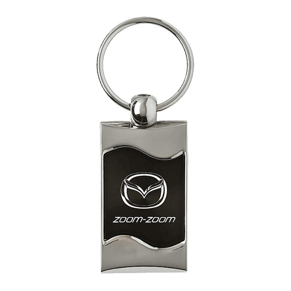 Mazda Zoom Zoom Keychain & Keyring - Black Wave