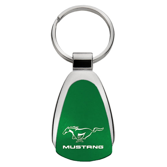 Ford Mustang Keychain & Keyring - Green Teardrop