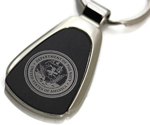 USA Navy Keychain & Keyring - Black Teardrop