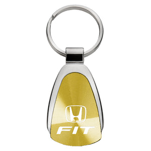 Honda Fit Keychain & Keyring - Gold Teardrop