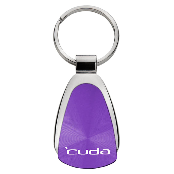 Plymouth Cuda Keychain & Keyring - Purple Teardrop