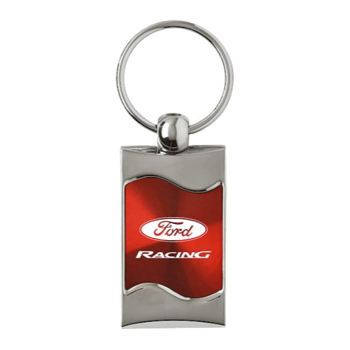 Ford Racing Keychain & Keyring - Red Wave