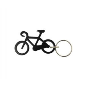 Bicycle Keychain & Keyring - Bottle Opener - Black
