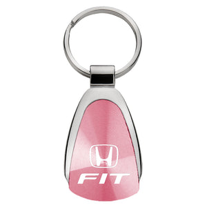 Honda Fit Keychain & Keyring - Pink Teardrop