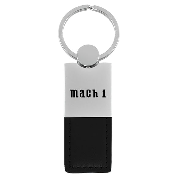Ford Mustang Mach 1 Keychain & Keyring - Duo Premium Black Leather