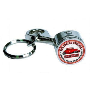 Busted Knuckle Garage Hot Rod Piston Keychain and Keyring MH-1402
