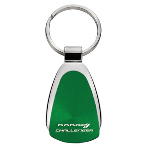 Dodge Challenger Keychain & Keyring - Green Teardrop