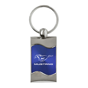 Ford Mustang Keychain & Keyring - Blue Wave