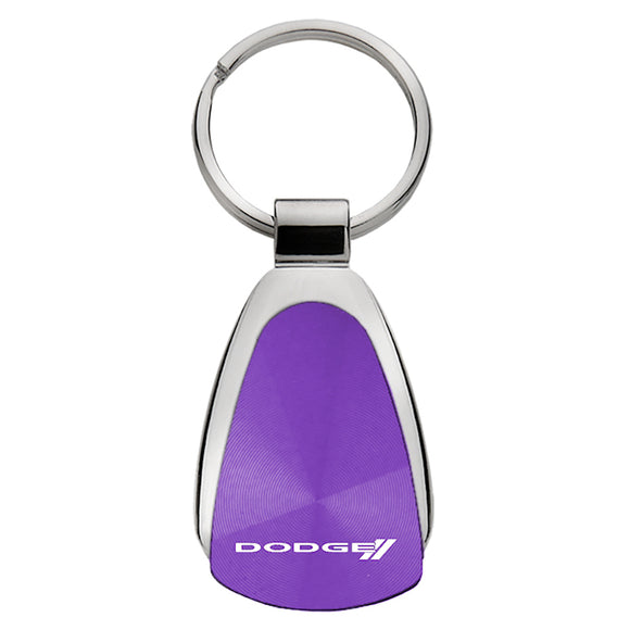 Dodge Stripe Keychain & Keyring - Purple Teardrop