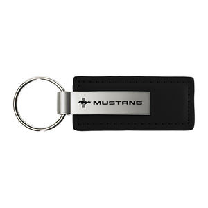 Ford Mustang Tri-Bar Keychain & Keyring - Premium Leather