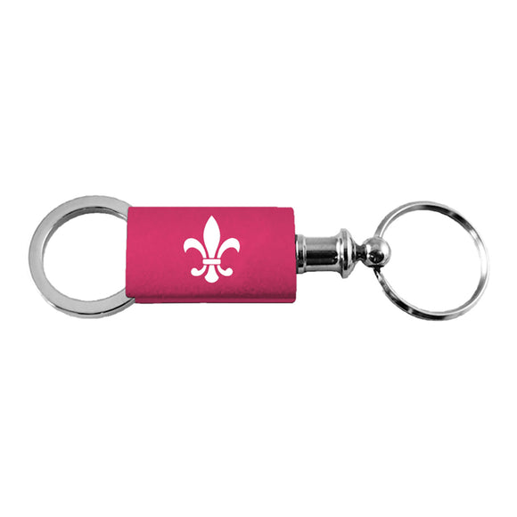 Fleur-De-Lis Keychain & Keyring - Pink Valet