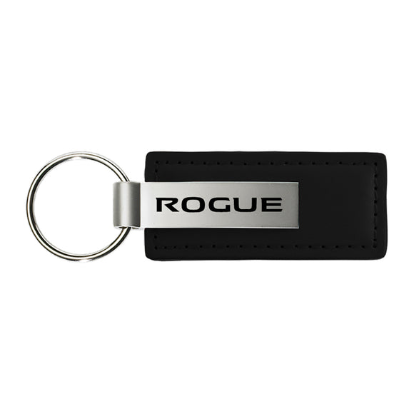 Nissan Rogue Black Leather Auto Key Chain & Key Ring