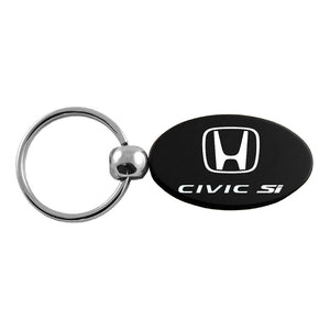 Honda Civic SI Keychain & Keyring - Black Oval