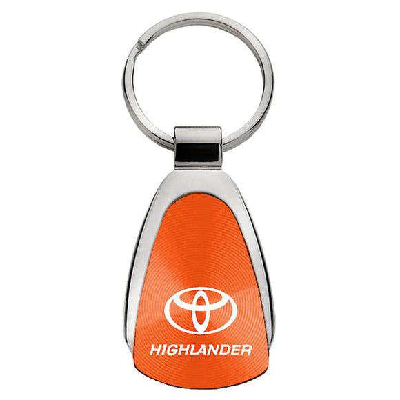 Toyota Highlander Keychain & Keyring - Orange Teardrop
