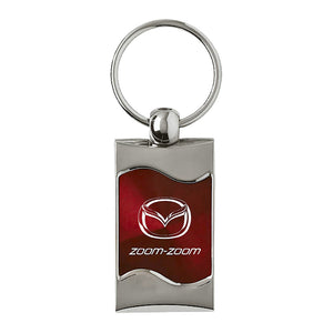 Mazda Zoom Zoom Keychain & Keyring - Burgundy Wave