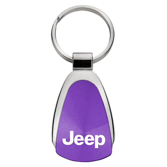 Jeep Keychain & Keyring - Purple Teardrop